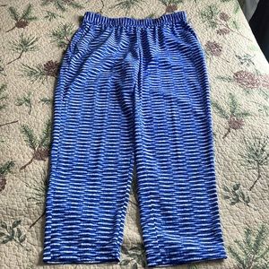 Chico's Blue and White Lightweight Ankle Pants, S